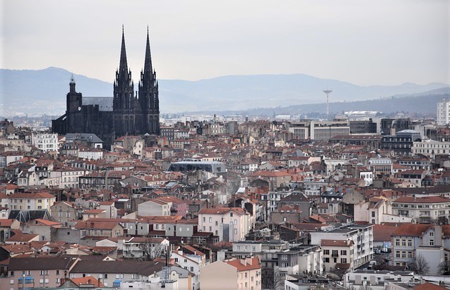 Landscape of Clermont-Ferrand, France